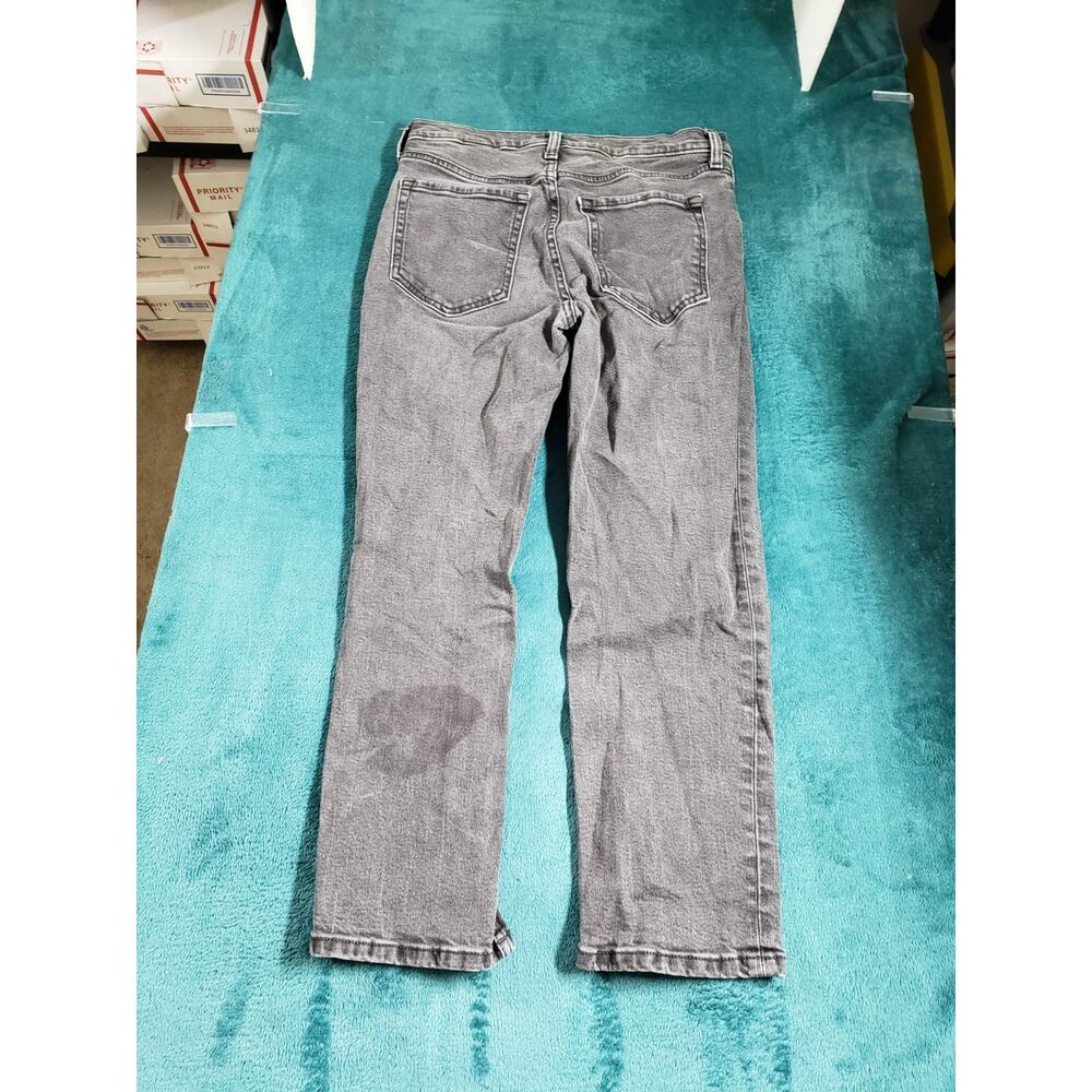 Banana Republic Jeans Size 28 Petite Women Black Pant Stretch High Rise Straight - Picture 13 of 14